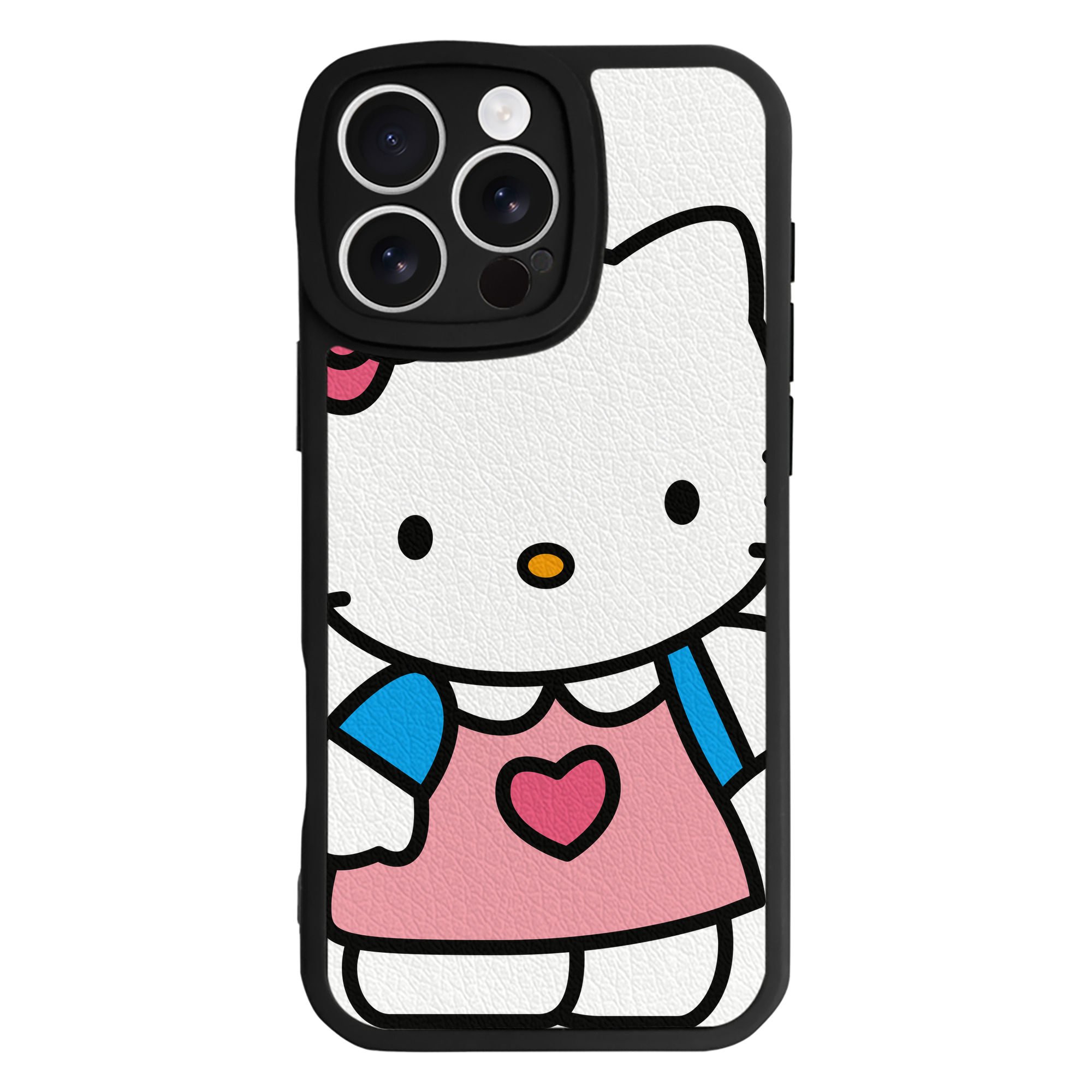 （画像用） Hello Kitty ハローキティ 【iPhone 16シリーズ対応】シリコンスマホケース（レザー調） 材質：シリコン